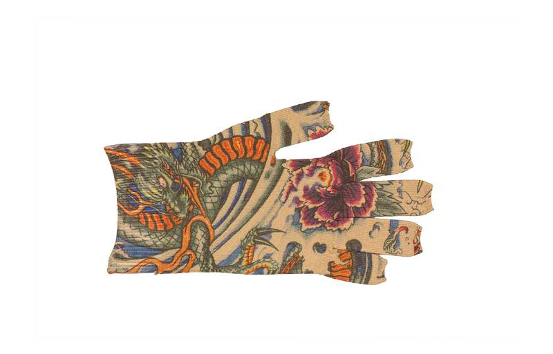 LympheDivas Lotus Dragon Tattoo Glove - LympheDames