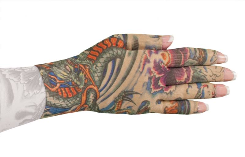 LympheDivas Lotus Dragon Tattoo Glove - LympheDames